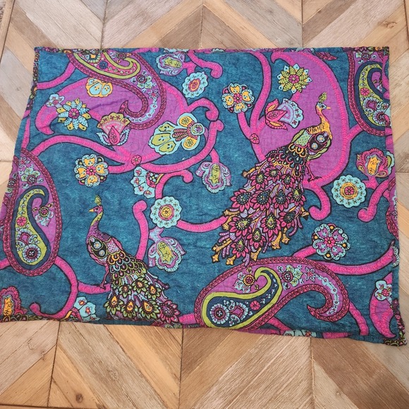 Cynthia Rowley Pillow Sham Standard Size Bright Colorful Quilted Cotton‎ 26x21 - Picture 1 of 6